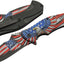 Cuchillo plegable abierto asistido bandera EE.UU.