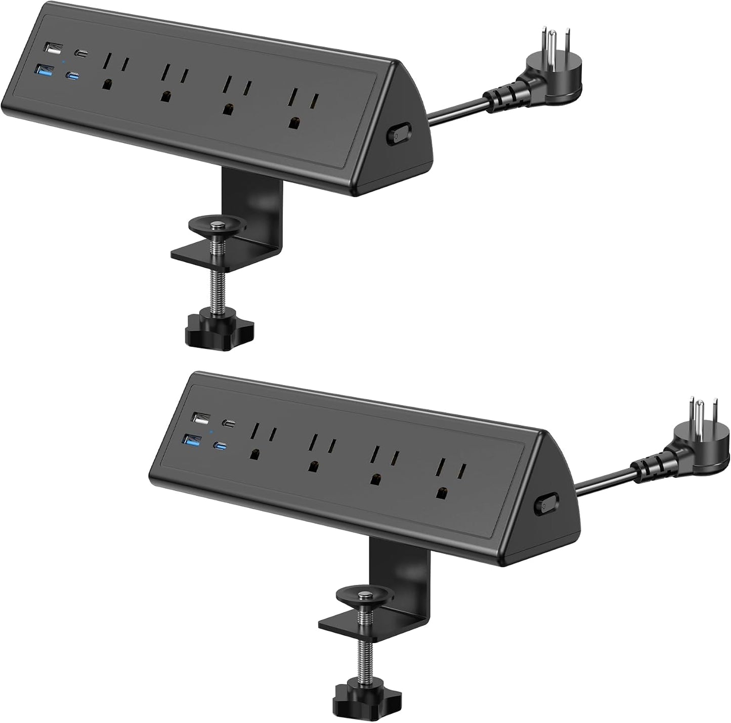 Regleta alimentación escritorio 20W con USB-C y USB-A negro