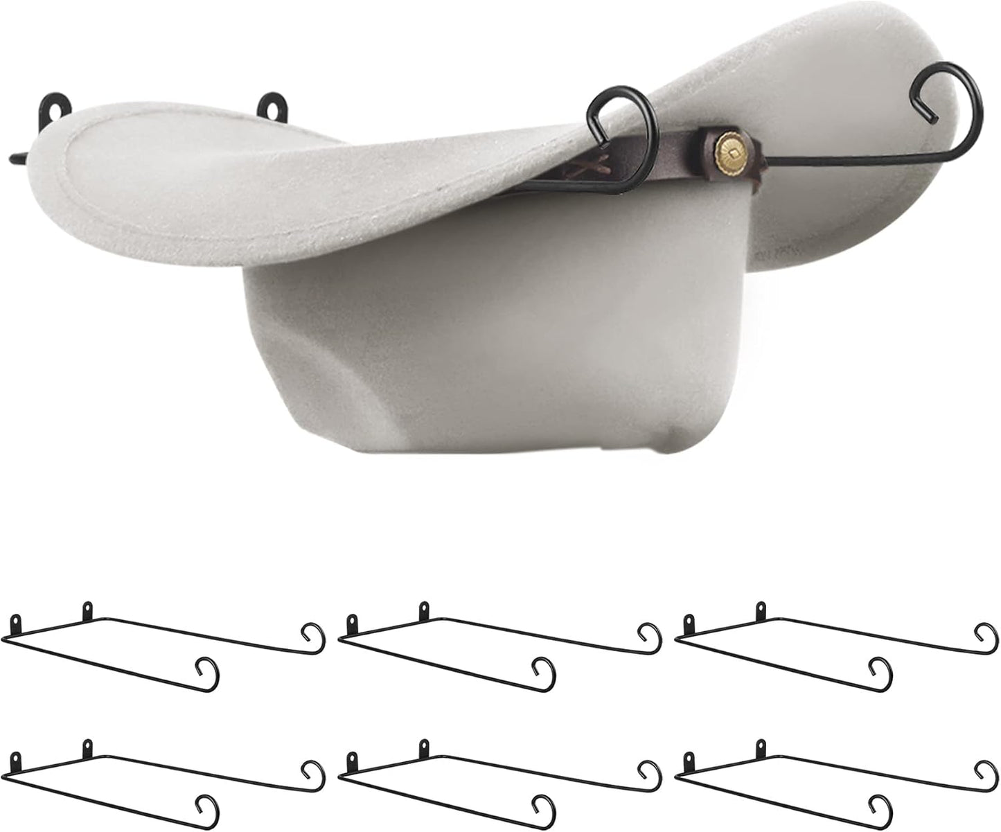 Perchero sombrero vaquero 6 pzas ajustable para pared