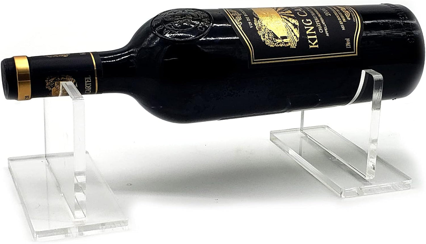 Soporte botella vino acrílico mostrador 0.75l