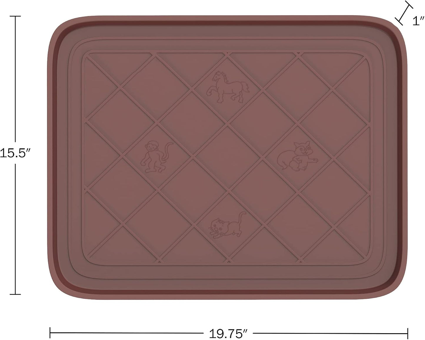 Bandeja para botas plástico resistente agua marrón