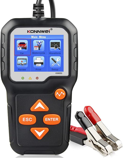 Probador batería coche 6V 12V 100-2000 CCA alternador