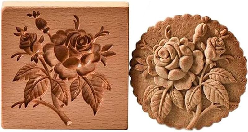 Molde galletas madera tallada para Springerle Lebkuchen