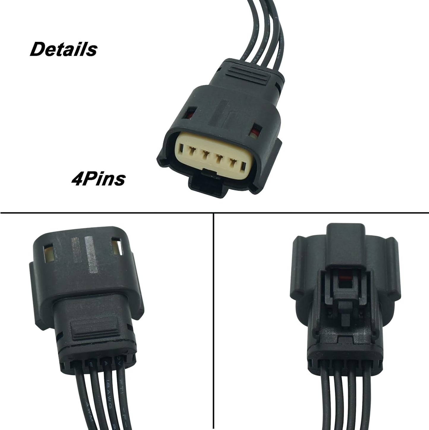 2 Pzas Conector Faros HID 4 Pines Comp Ford Escape Taurus