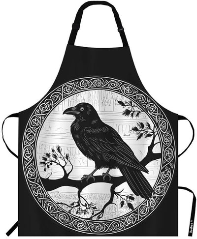 Delantal chef cuervo negro 27x31pulg correa ajustable
