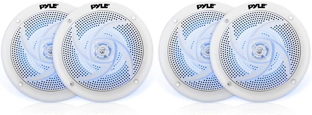 Pack altavoces marinos 4x6.5 pulg 2 vías impermeable