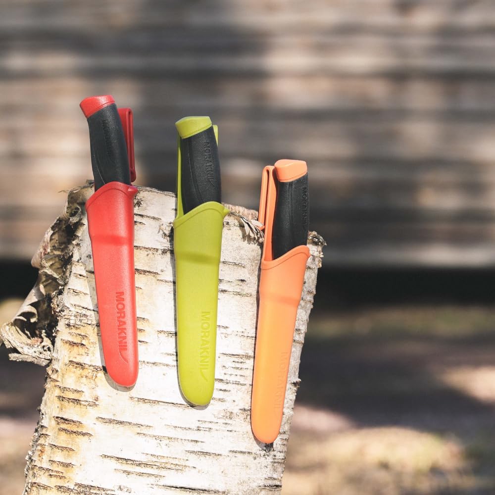 Cuchillo exterior acero inox 4.1pulg naranja