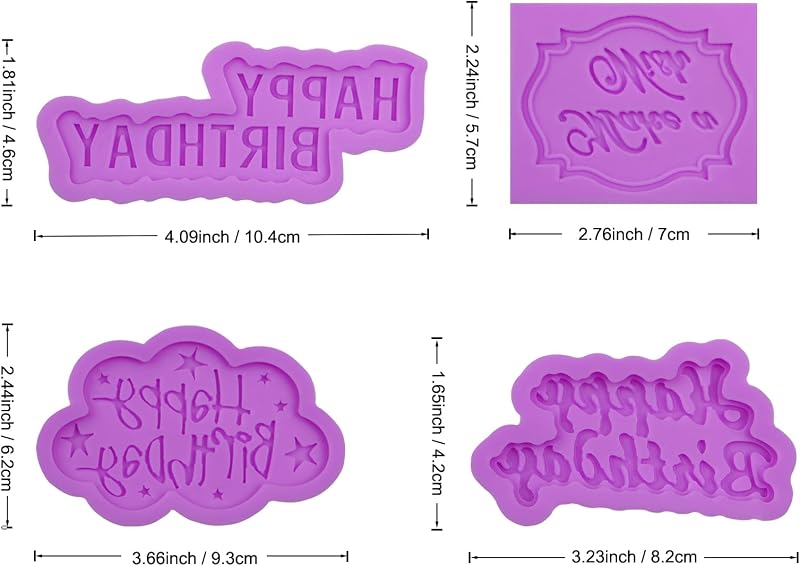 Moldes silicona fondant alfabeto 4 pzas