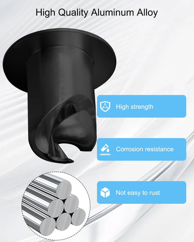 10 Sujetadores Aluminio 7/16" para Dzus Negro