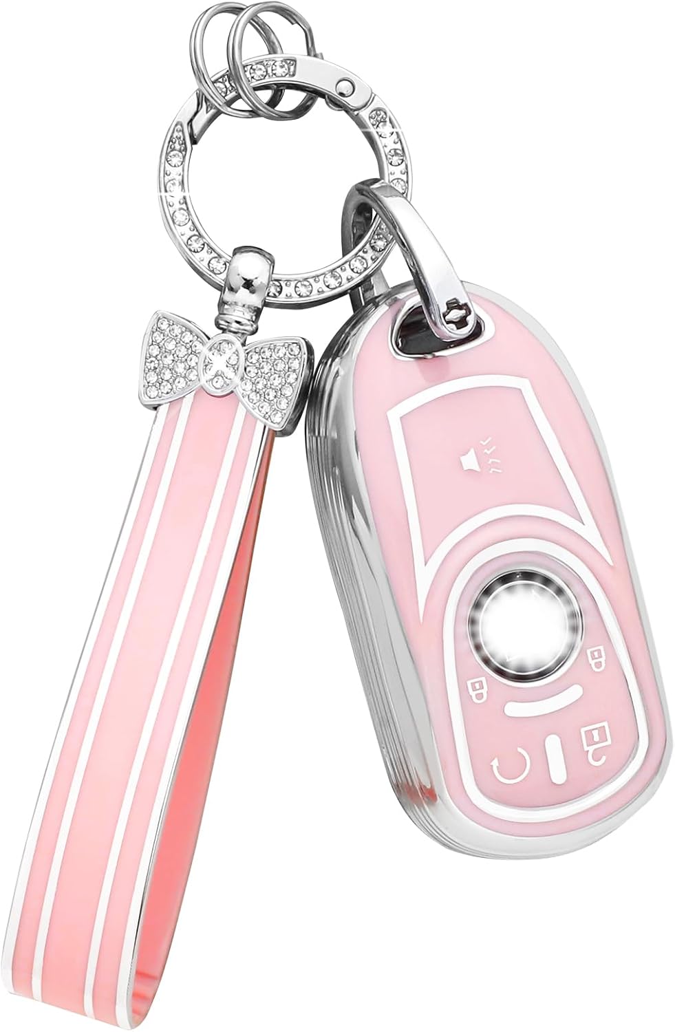 Funda TPU llavero Buick Rosa 5 botones accesorio femenino
