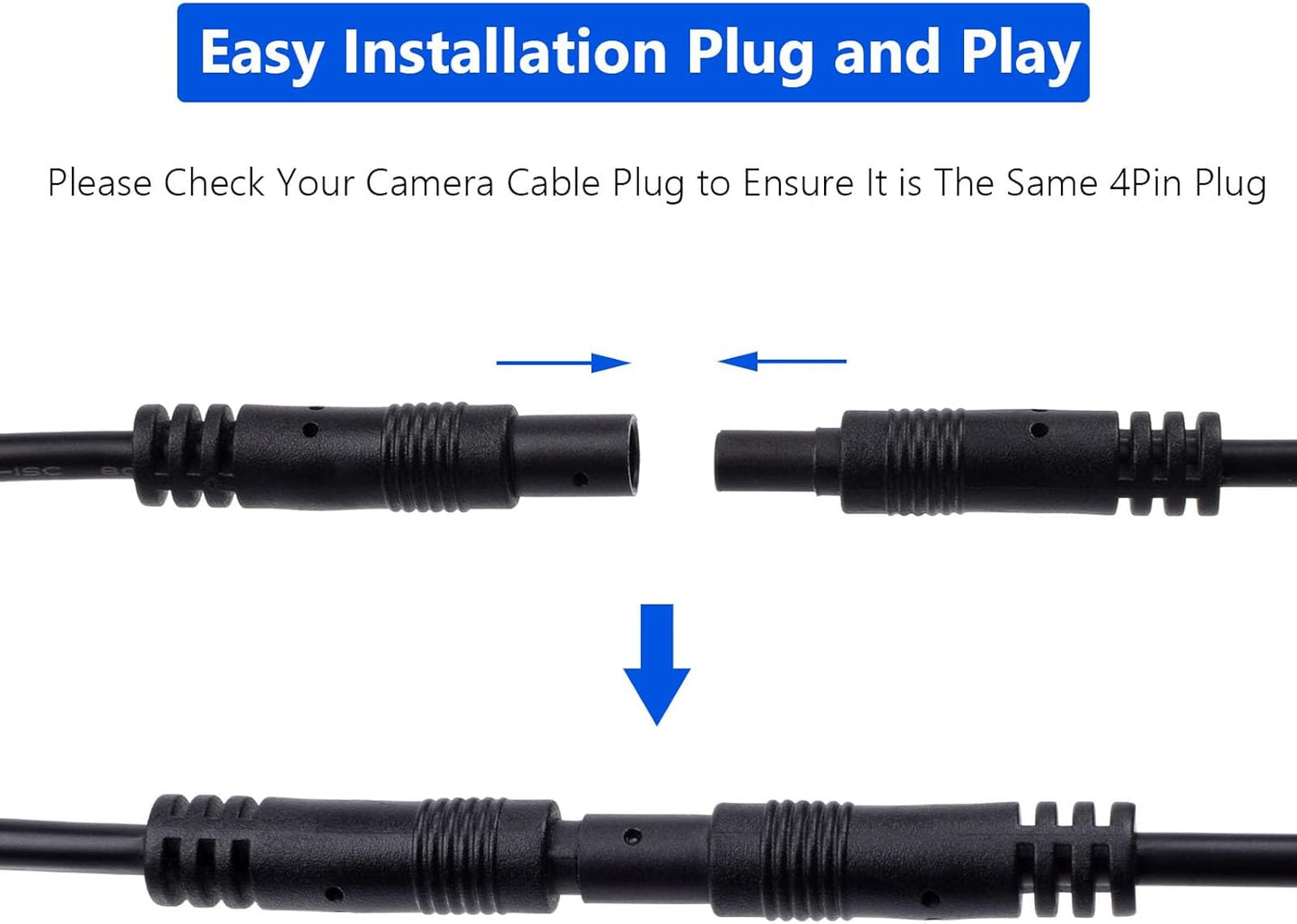 Cable extensión cámara trasera 4p 16.5pies