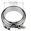 Abrazadera V 4" acero inox para escape turbocompresor