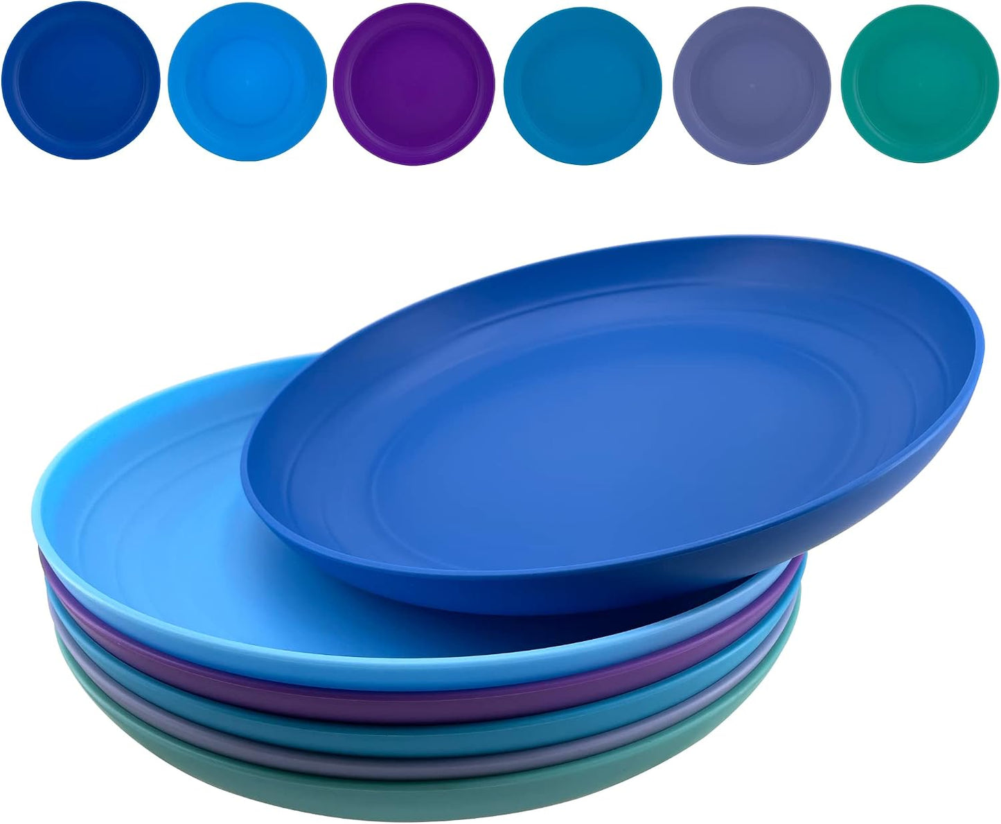 Set 6 platos plástico reutiliz. 8pulg sin BPA para niños