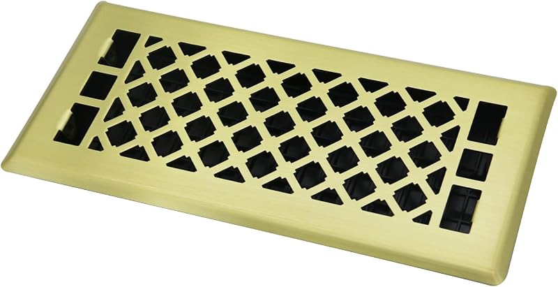Rejilla ventilación piso 4x10pulg color dorado