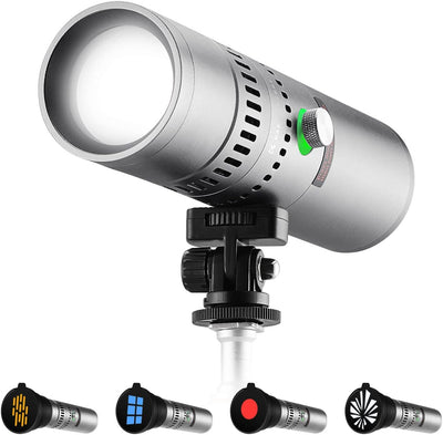 Linterna RGB 25W con 20 Gobos 9000mAh para estudio y video