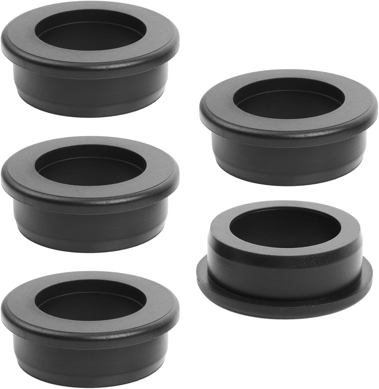 5 Ojales Goma 1.969pulg Silicona Negra para Cortafuegos