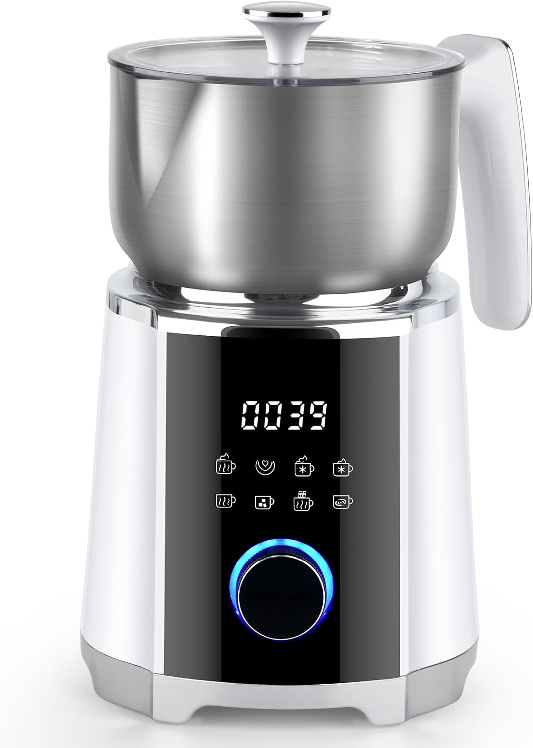 Espumador leche eléctrico 8en1 con vaporizador