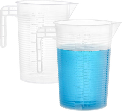 2 Pzas Jarra Plástico 125oz Medida Alimenticio Césped Piscina