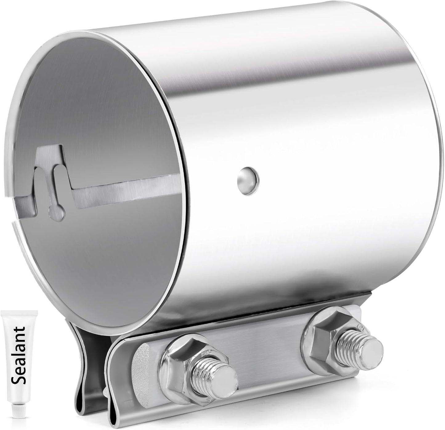 Abrazadera escape junta tope acero inox 3.0pulg