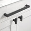 10 Tiradores Acero Inox 8" Negro Mate para Gabinete