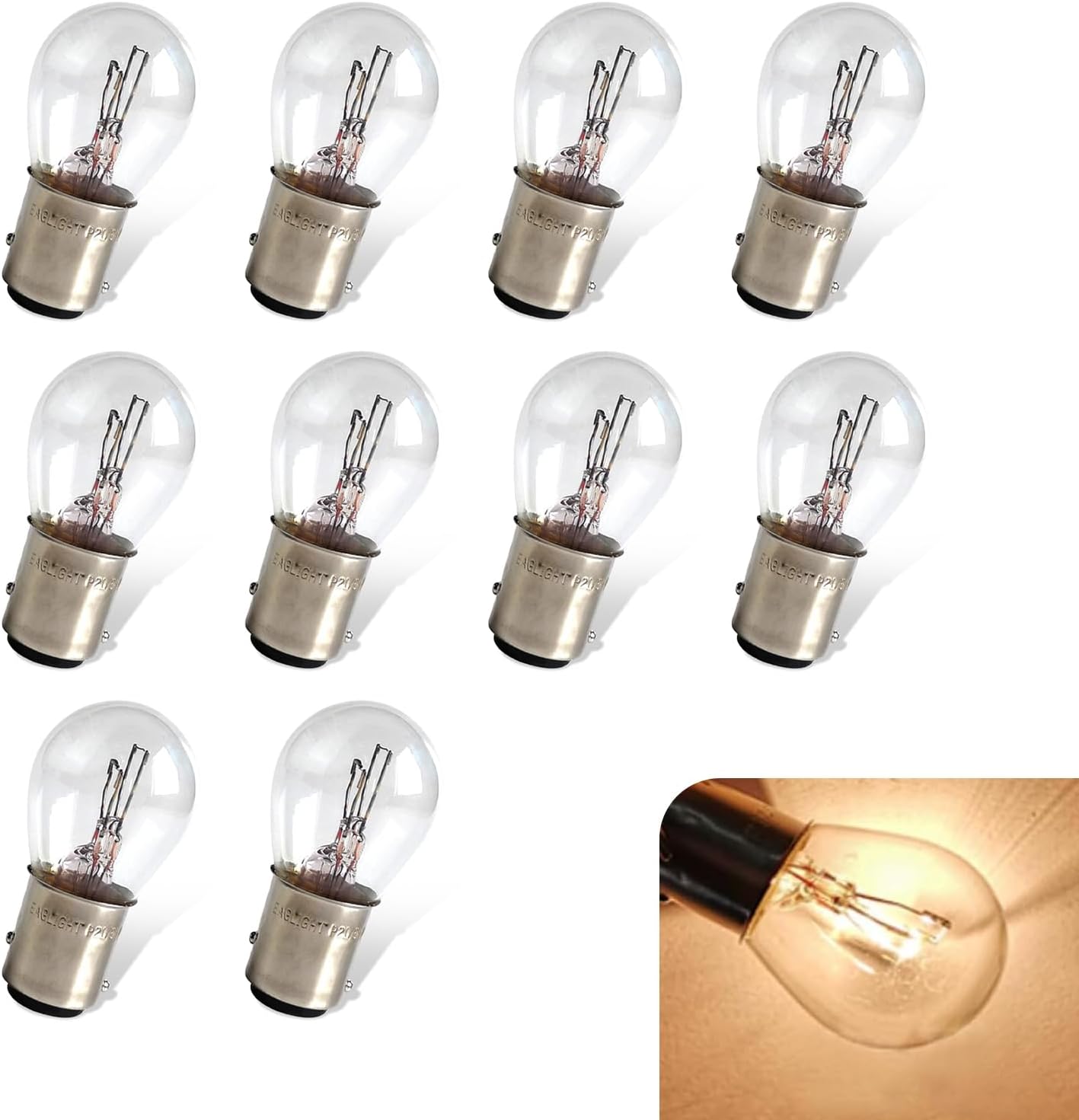 Pack 10 Bombillas Freno Auto Doble Filamento