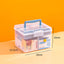 Caja plástico transparente con asa y bandeja para niños