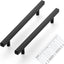 25 Tiradores Gabinete Negro 6-1/4pulg con Plantilla