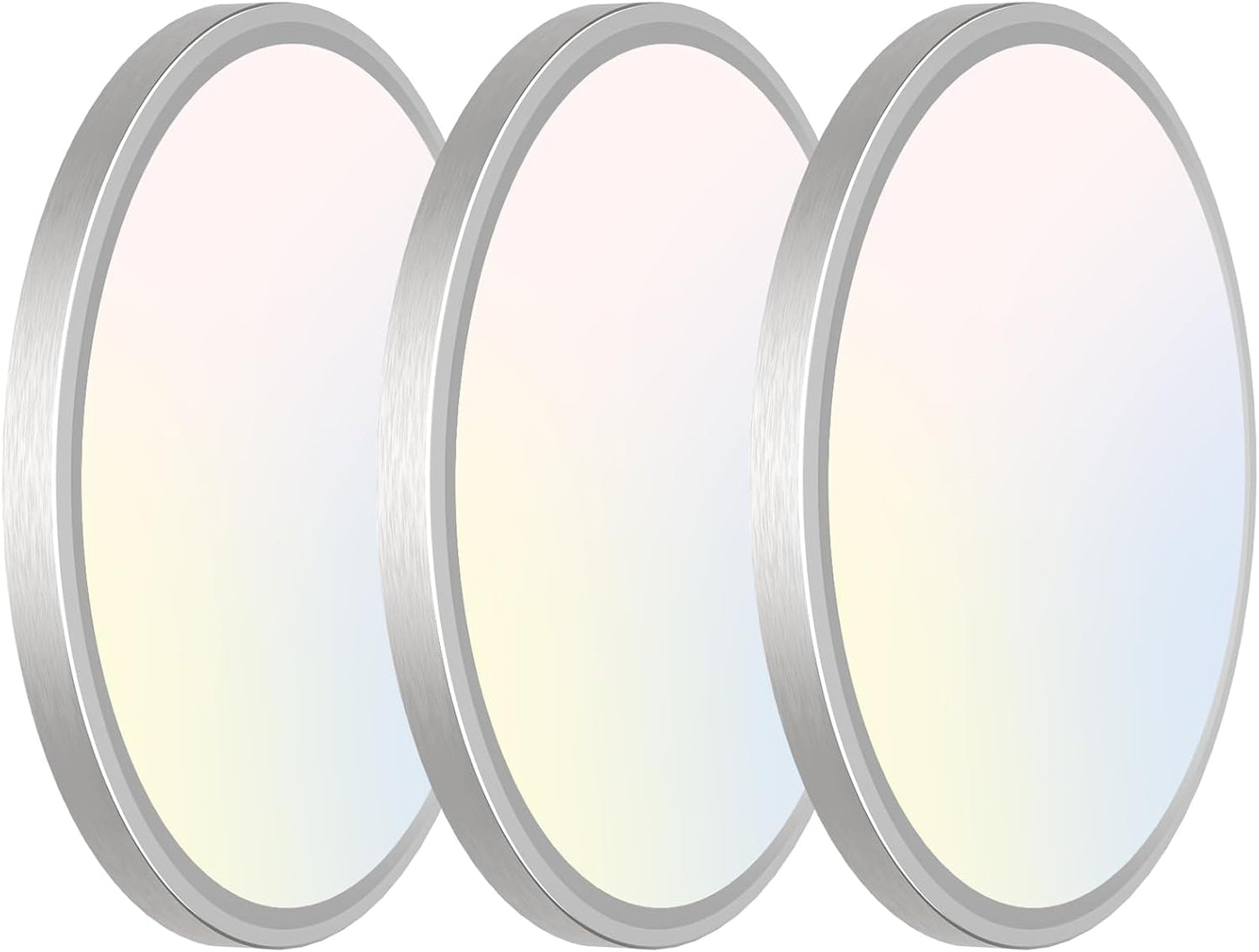 3 Lámparas LED Techo 7pulg Níquel 15W 3000-6500K