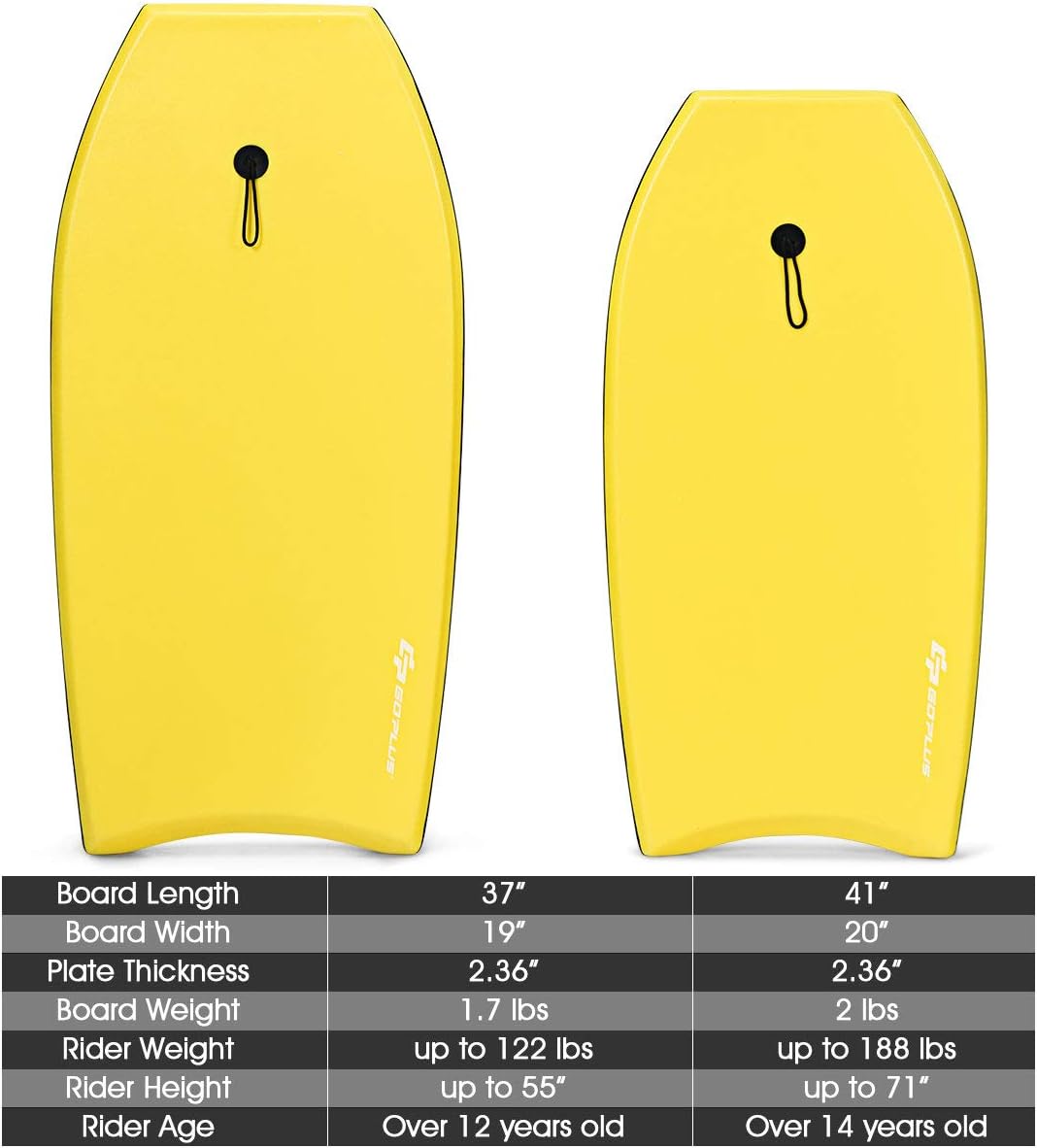 Tabla Bodyboard EPS XPE 41/37/33pulg para niños y adultos