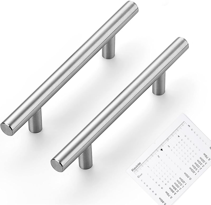 24 Tiradores Acero Inox Cepillado 6" Cocina Cajones