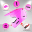 Casco motocross niños multideporte rosa gafas guantes pack