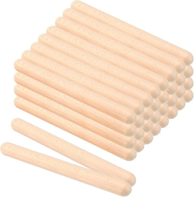 48 Palos Música Rítmica Lummi 8pulg Madera Natural