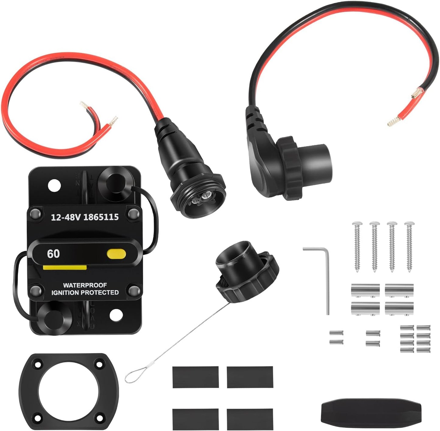 Disyuntor 60 AMP y enchufe motor pesca curricán impermeable