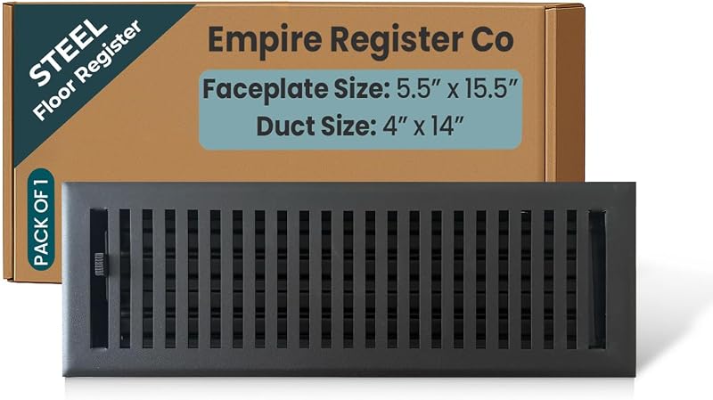 Cubiertas ventilación piso 4x14" acero con amortiguador