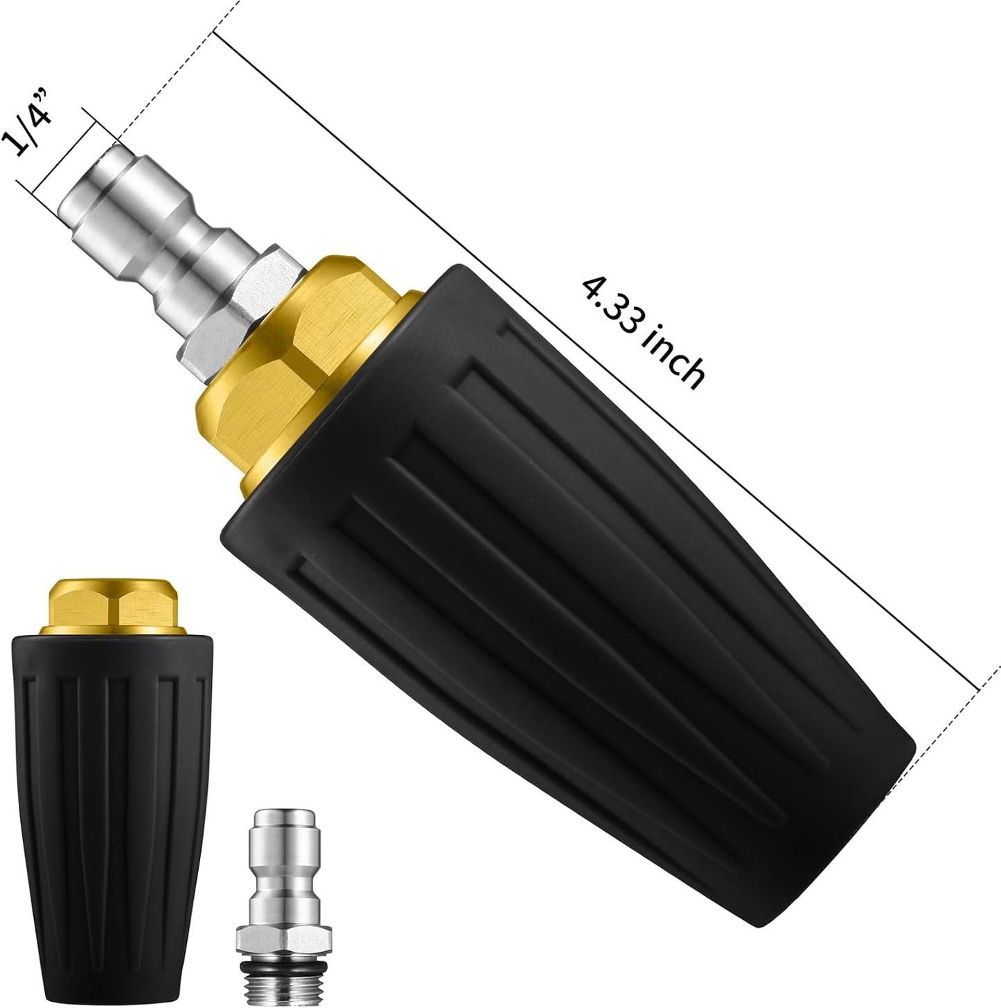 Boquilla turbo 4000 PSI hidrolavadora 1/4" con 7 puntas