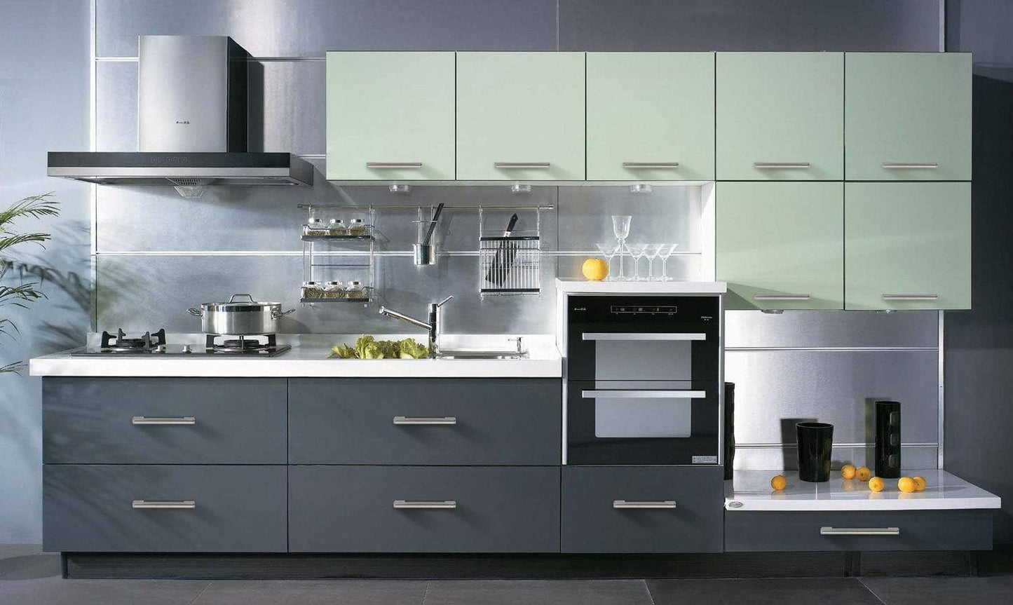 10 Tiradores Barra Cajón Níquel Cepillado 3.78pulg Acero Inox