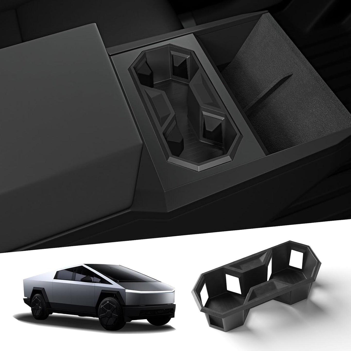 Soporte taza consola Tesla Cybertruck 2024-2025
