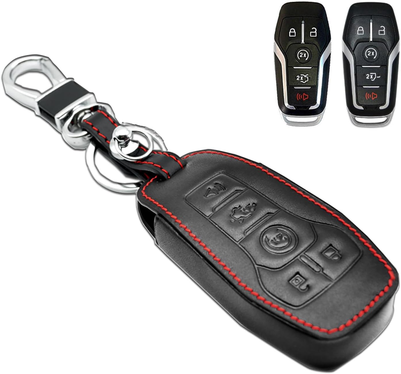 Funda cuero llavero comp Ford Edge Fusion Mustang F-150