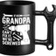 Taza cerámica regalo abuelo con mango llave inglesa