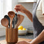 Soporte utensilios madera acacia 7.2" rotación 360°