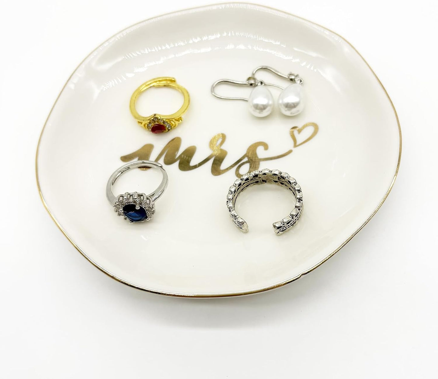 Plato cerámica joyas para mujer boda regalo