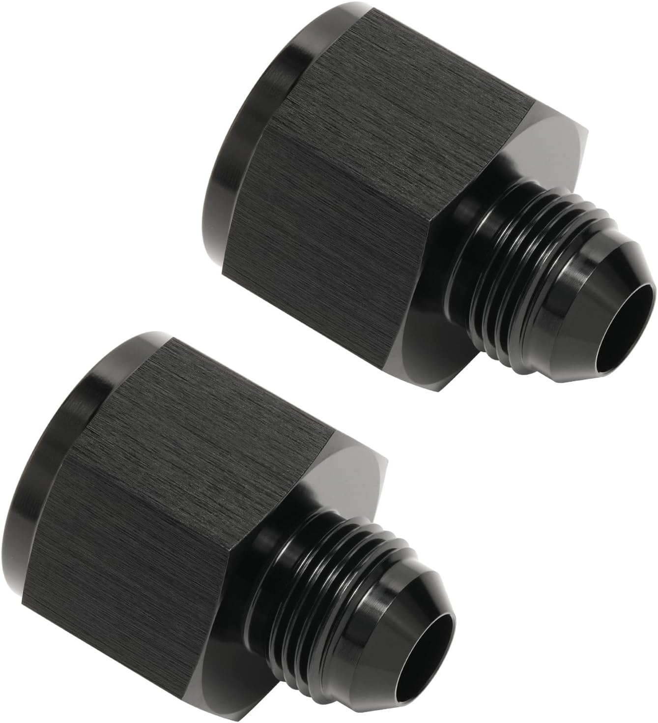 Adaptador reductor 12AN a 8AN aluminio negro set 2