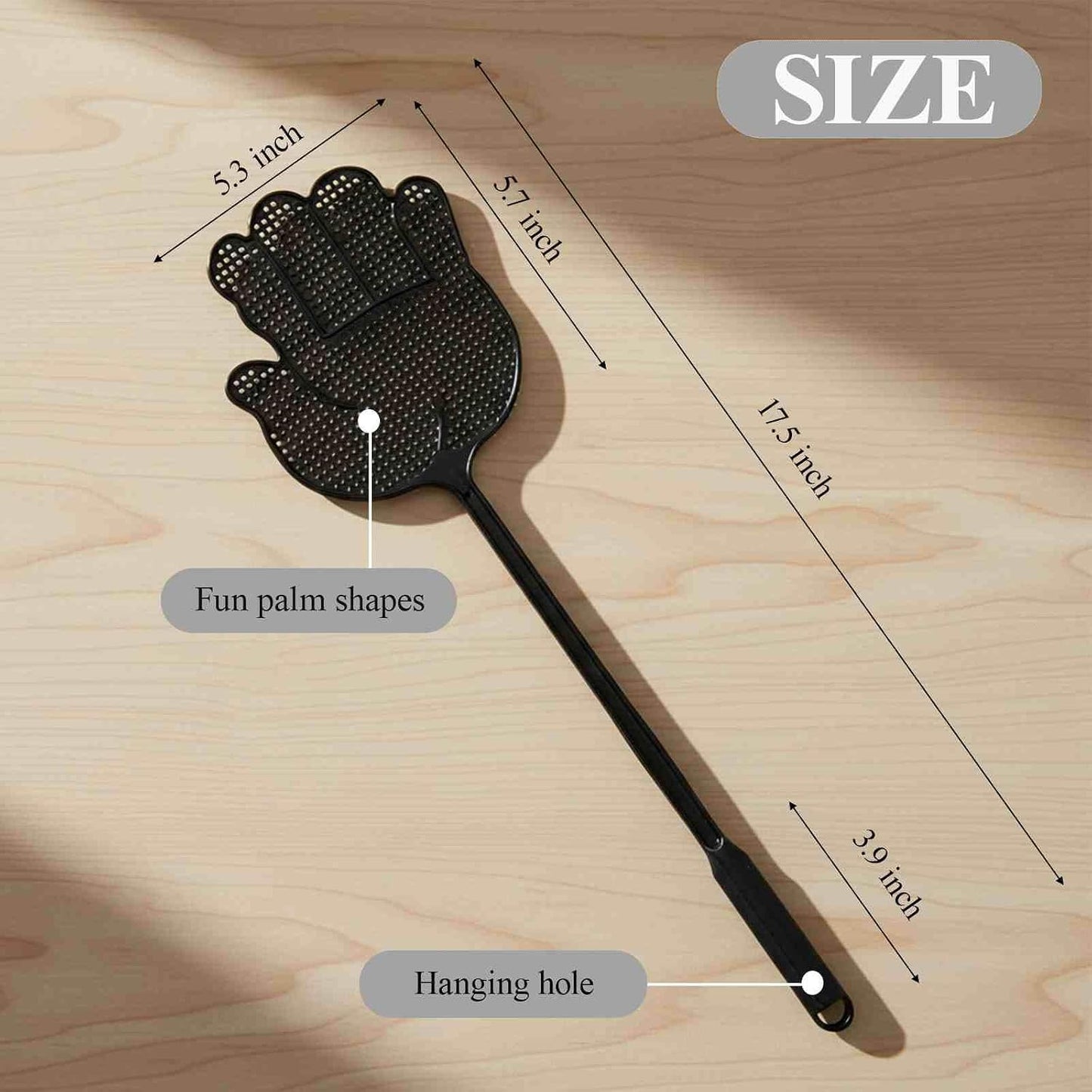 Matamoscas forma mano resistente para interiores