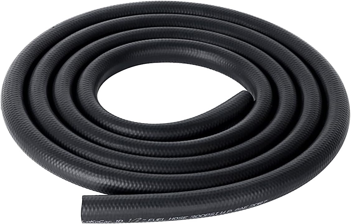 Manguera combustible goma Push Lock 1.5m 300PSI negra