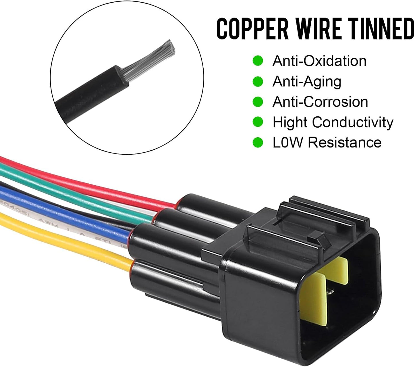 Conectores eléctricos 6 vías 16 AWG impermeables 4 set