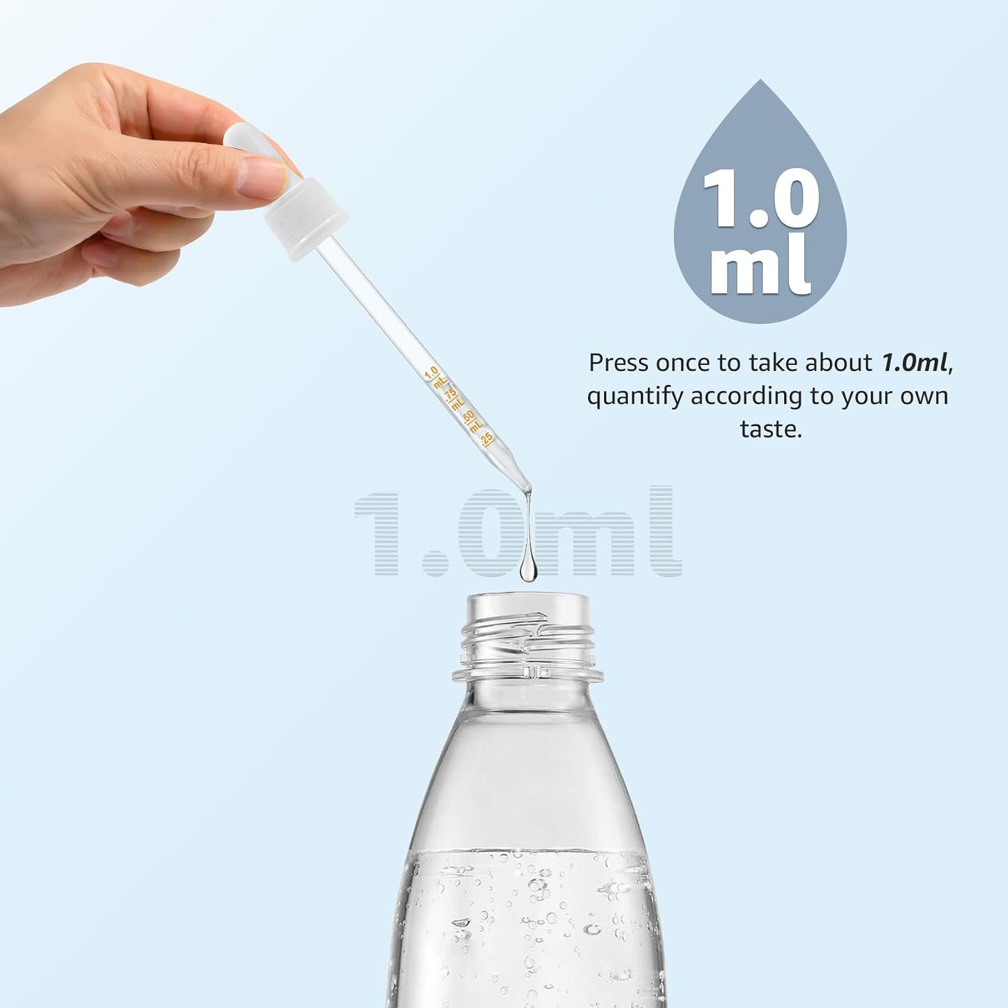 Pipetas cuentagotas vidrio para Soda Stream Bubly 1ml 6uds