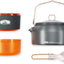 Hervidor mochilero ultraligero y set comer