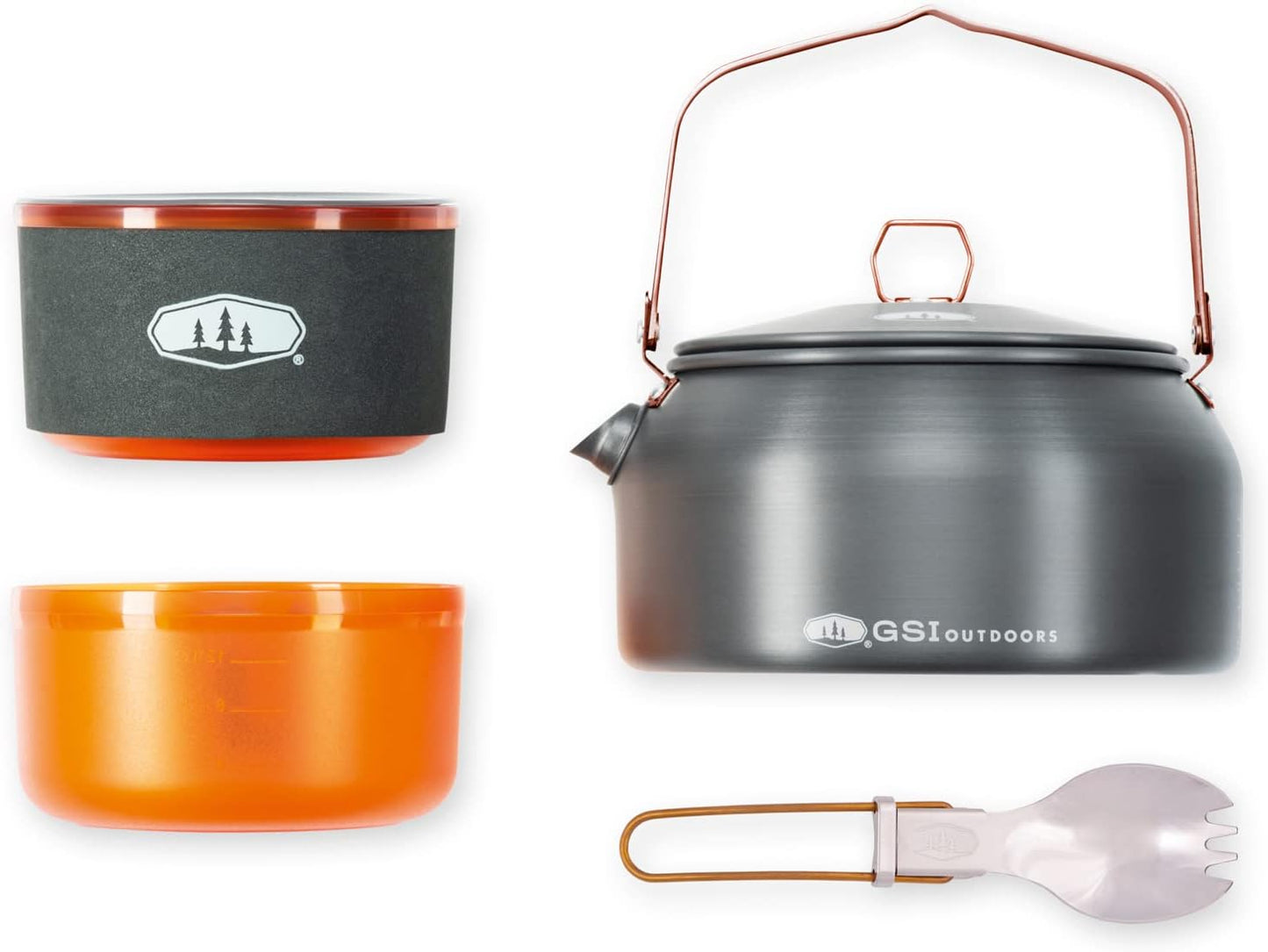 Hervidor mochilero ultraligero y set comer