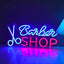 Letrero neón led peluquería estudio 15.75pulg azul rojo