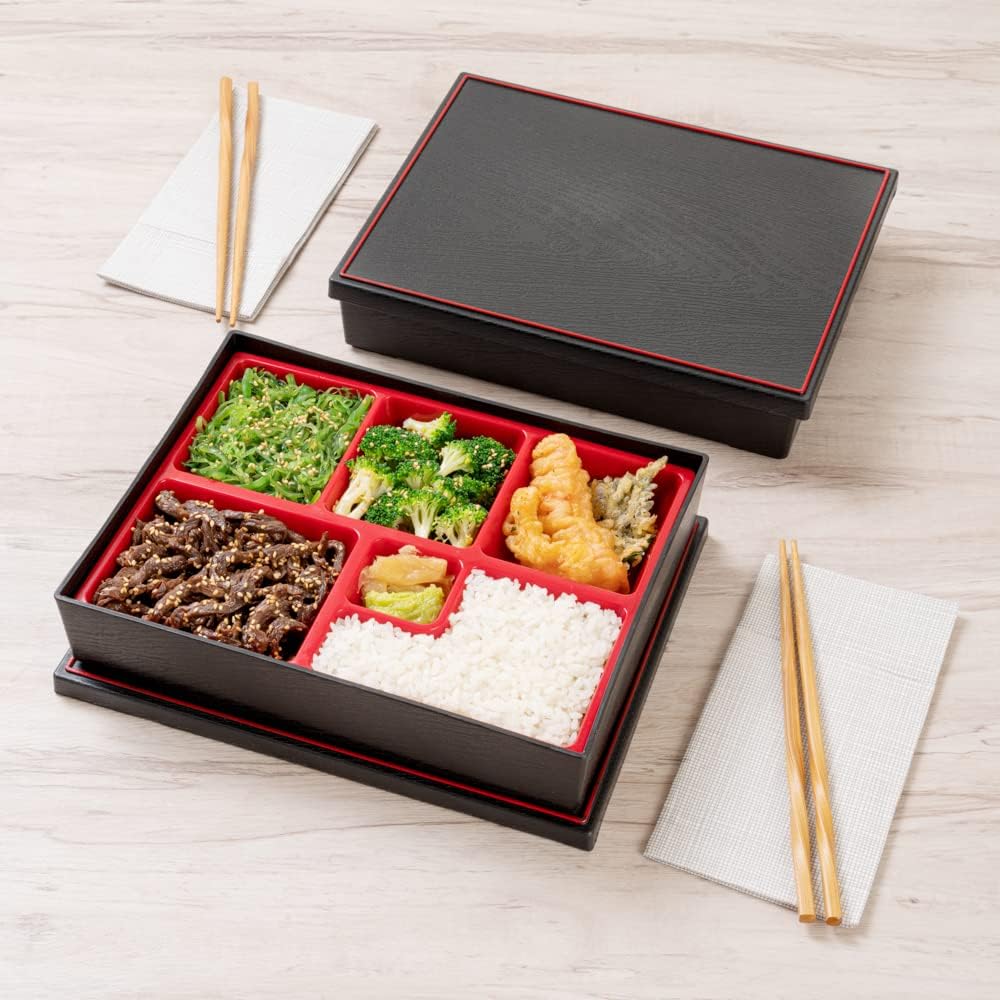 Contenedor almuerzo 10.6x8.3" 6 compartimentos